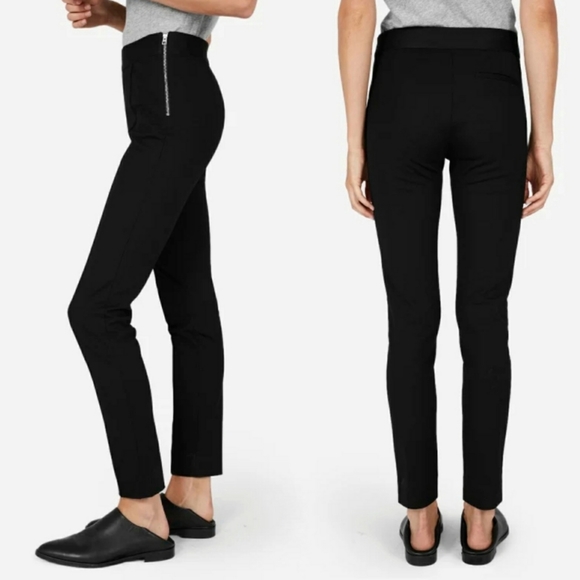 Everlane Pants - Everlane Side Zip Black Ponte Pants